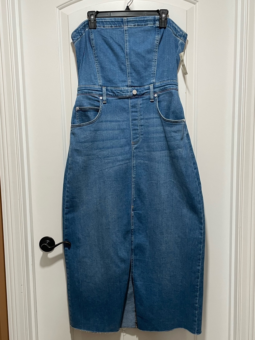 Anthropologie The Madi Front-Slit Denim Dress by Pilcro Sz Large Boho Beauty! - Picture 5 of 15